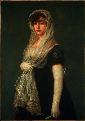 Francisco de Goya Joven dama con mantilla y basquina